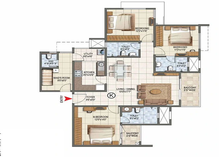 Featured Image of Arvind Expansia 5 BHK Floor Plan